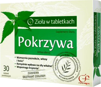POKRZYWA W TABLETKACH 30 WŁOSY PAZNOKCIE