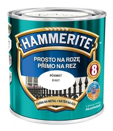 HAMMERITE FARBA NA RDZĘ BIAŁY PÓŁMAT 0,7L