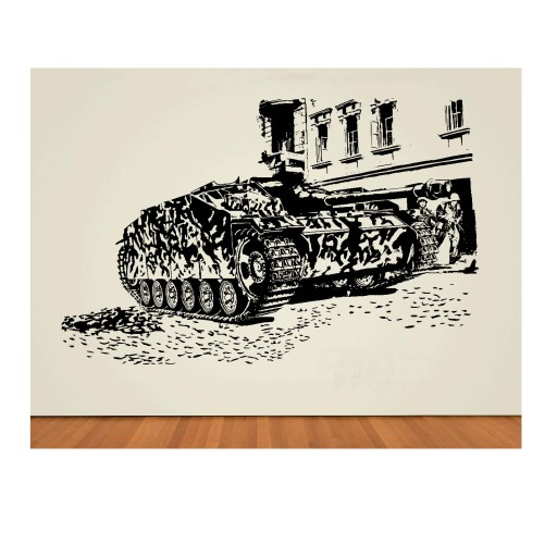 Naklejka STUG III działo 150x100 cm na ścianę nr26