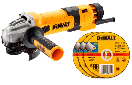 SZLIFIERKA 125mm 1500W DeWALT DWE4257 + 3x TARCZA