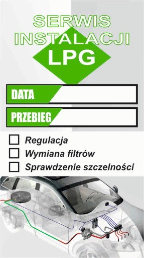 NAKLEJKI SERWISOWE, serwis LPG 200 SZTUK