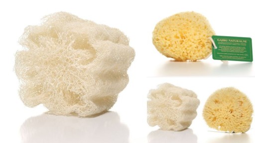 2 Szt NATURALNE GĄBKI Gąbka MORSKA + Gąbka LOOFAH