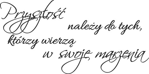 Dekoracja naklejki na ścianę napisy CYTAT do salonu Przyszłość 100 cm
