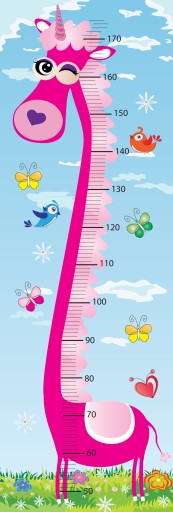 Naklejka ścienna MIARKA WZROSTU na ścianę do 170cm