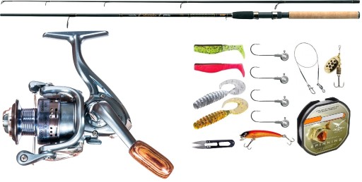 ZESTAW WĘDKA SPINNING 2,70m 10-40 g KOŁOWROTEK 8+1