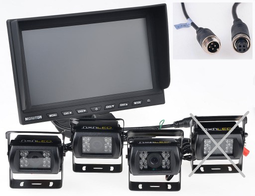 3x KAMERA COFANIA SONY 700 LCD 9'' KOMBAJN TiR