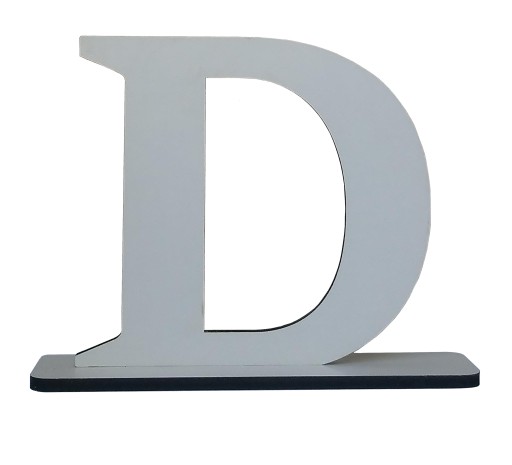 LITERY DREWNIANE D 18CM - DEKORACJE ŚLUB IMIONA