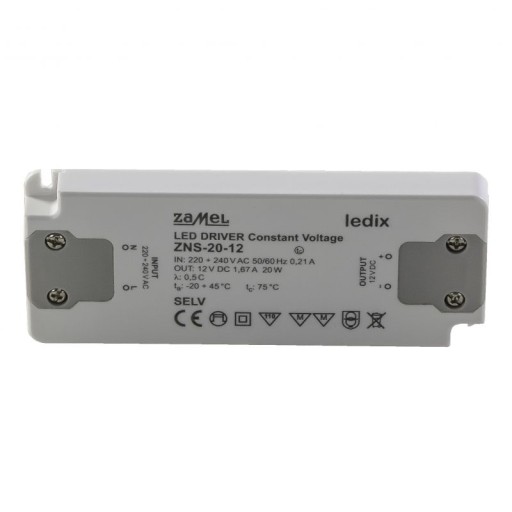 ZASILACZ TAŚM LED 20W 12V ZNS-20-12 ZAMEL