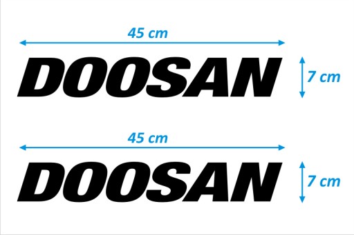 NAKLEJKI NAKLEJKA - DOOSAN - 2 szt. - CZARNE