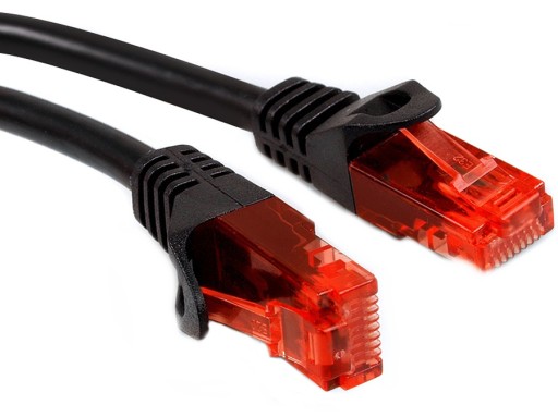 KABEL SIECIOWY INTERNETOWY LAN PRO. ETHERNET RJ45 UTP CAT6 CZARNY 15M