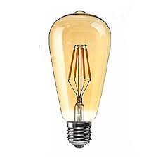 Żarówka LED E27 ST64 12W = 100W filament Edison AM