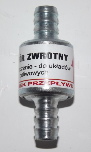 Zawór zaworek zwrotny paliwa fi 12 mm na przewód