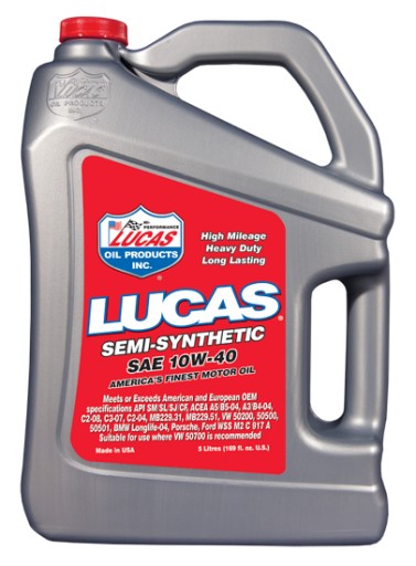 LUCAS OIL - olej półsyntetyczny 10W40 - 5L - USA