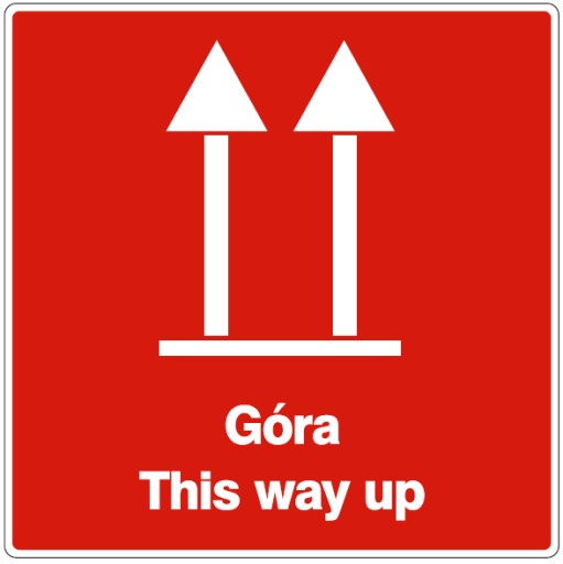 NALEPKI NAKLEJKI NA PACZKE GÓRA STRZAŁKI DO GÓRY