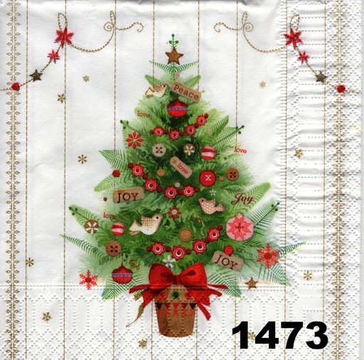 Serwetki do decoupage-1szt- ZIMA-ŚWIĘTA -NR 1473