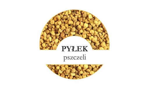 ETYKIETY okrągłe fi 4 cm Pyłek pszczeli 24 szt