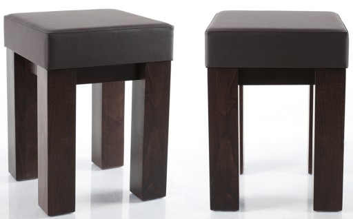 Taboret bejcowany MODERN siedzisko XXL nogi 8cm