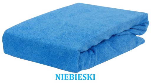 PRZEŚCIERADŁO FROTTE Z GUMKĄ 120x200 NIEBIESKIE