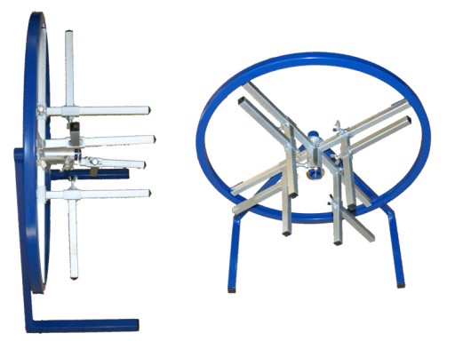 Kołowrotek obrotowy do rozwijania przewodów, kabli