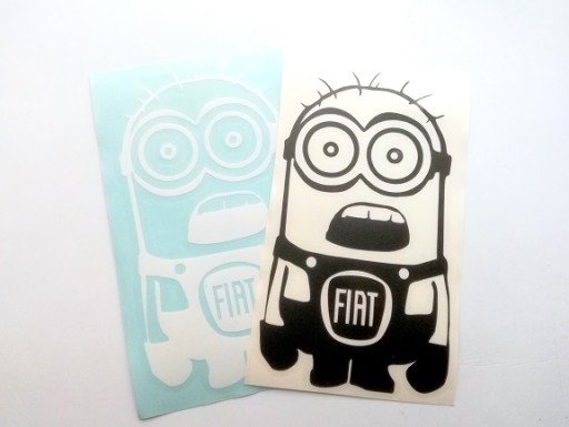 MINIONEK FIAT naklejka sticker MINIONS