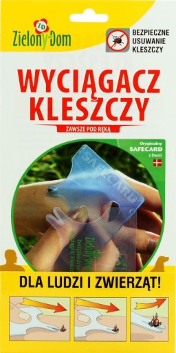 WYCIĄGACZ KLESZCZY DLA LUDZI I ZWIERZĄT SAFE CARD