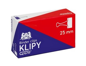 Klipy Biurowe Grand 25 Mm Mocne 12 Sztuk