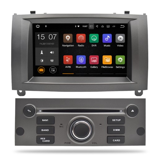 Radio Android 10 PEUGEOT 407 4G WiFi GPS DVD PL