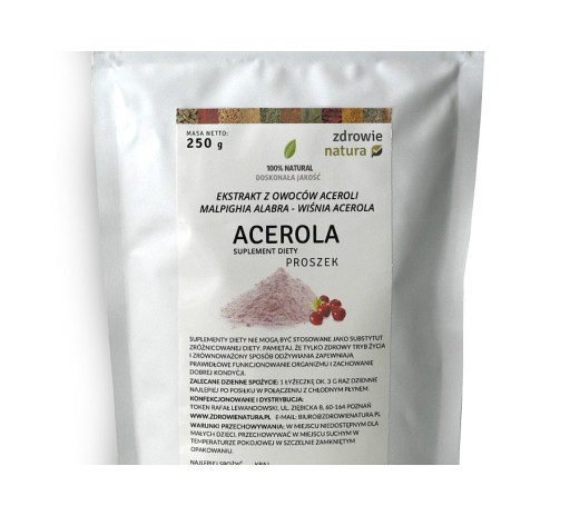 ACEROLA Naturalna Witamina C Proszek 250g