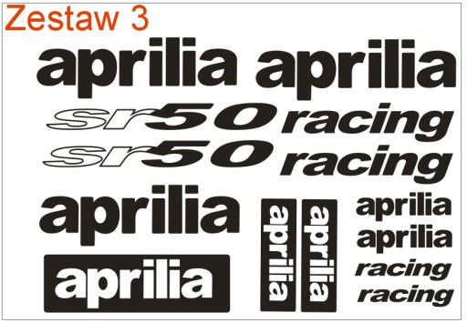 Naklejki Aprilia uniwersalne rs sr 50 125 sport