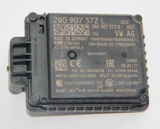 AUDI SEAT SKODA VW RADAR SENSOR MODUŁ 2Q0907572L B