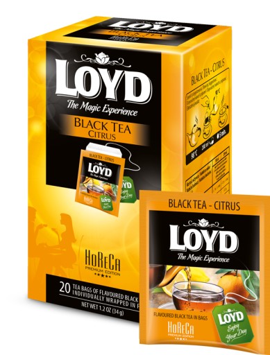 Herbata LOYD Black Citrus w saszetkach 1,7g x 20
