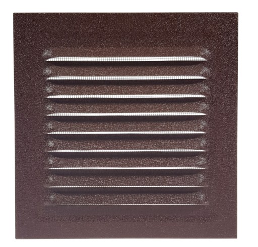KRATKA KOMINOWA WENTYLACYJNA 14x14 BRĄZ 8017 MAT