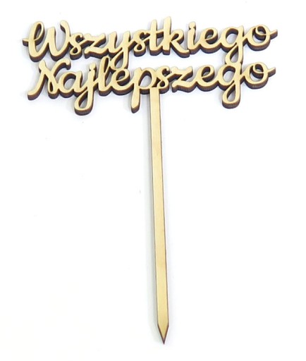 CAKE TOPPER Wszystkiego Najlepszego DECOUPAGE VD65