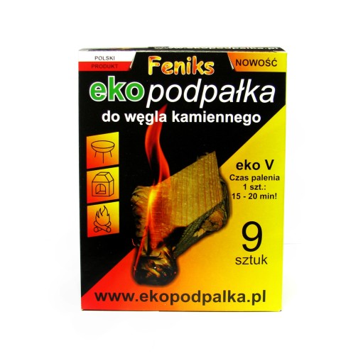 Eko podpałka rozpałka, czas palenia 20min.-9szt.