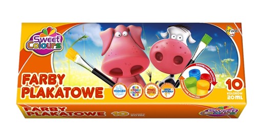 Farby plakatowe Otocki 10 kolorów 20 ml