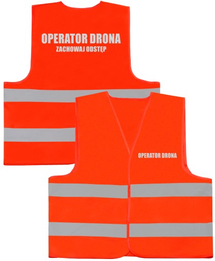 SUPER KAMIZELKA ODBLASKOWA NAPIS OPERATOR DRONA XL