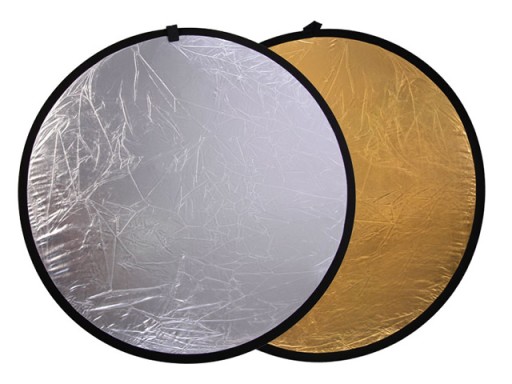 Blenda płaszczyzna 2w1 okrągła 110cm złoto srebrna