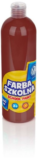 Farba szkolna ASTRA plakat. 500 ml ciemna brązowa
