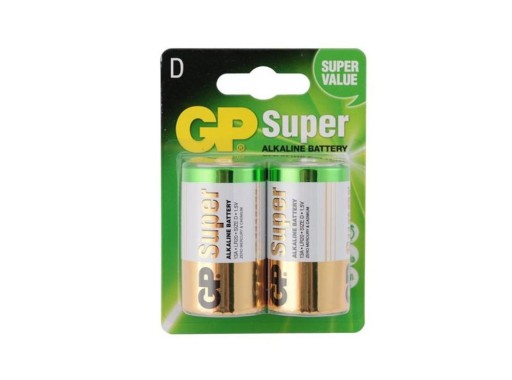 Bateria GP 1,5V D R20 Super Alkaline 2 szt