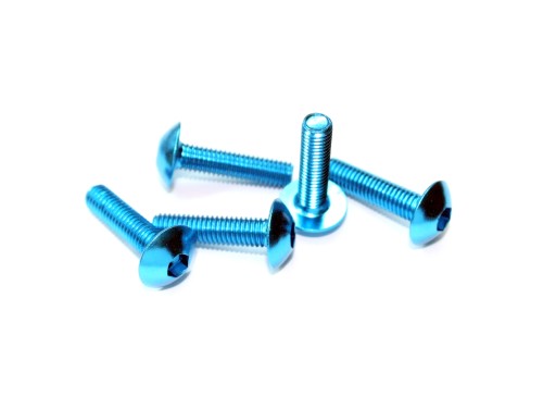 ŚRUBA ŚRUBY OWIEWKI M5 ALUMINIOWA NIEBIESKA 10SZT. ŚRUBKI MOTOCYKLOWE 5MM
