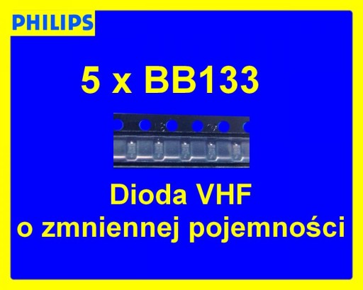 [5szt]BB133 Dioda pojemnościowa varicap 2,6pF-46pF