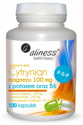 Aliness CYTRYNIAN MAGNEZ POTAS z B6 100kap