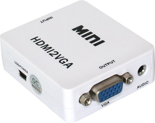 HDV M630 Konwerter HDMI na VGA 15-pin D-sub + audio 3.5mm Stereo Minijack