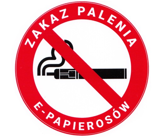 Наклейка информация zakaz palenia e-papierosow 11cm1 - фото