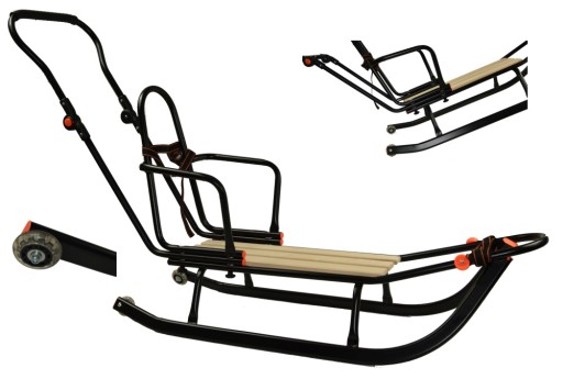 Польські великі сани з штовхачем і спинкою 4