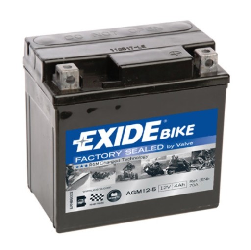 AGM125EXIDE - AGM12 - 5 EXIDE SLA12 - 5 4ah12v скутер акумулятор