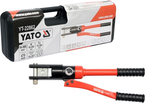 ГІДРАВЛІЧНИЙ ОБТИСКНИЙ ІНСТРУМЕНТ ДЛЯ КАБЕЛЮ 16-300 YATO YT-22862