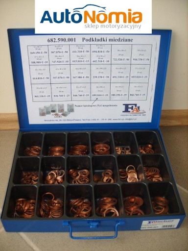 МЕДНЫЕ ШАЙБЫ 440 ШТ-НАБОР В КЕЙСЕ