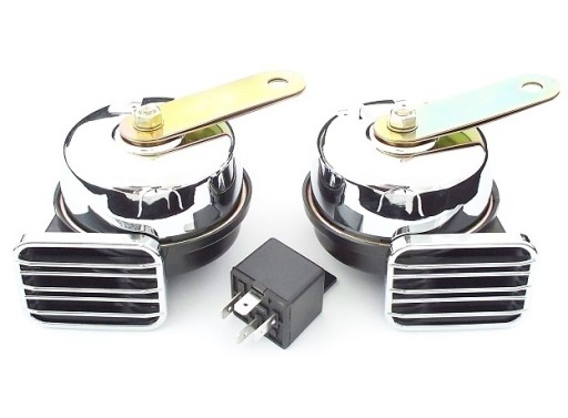 ЗВУКОВОЙ СИГНАЛ ДВОЙНОЙ ГРОМКИЙ 12V ХРОМ ХАРЛИ