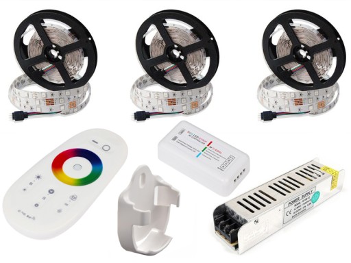 Led Rgb Biały 5050 Zestaw Taśma 15m Pilot Dotyk Led Rgb Biały 5050 Zestaw Taśma 15m Pilot Dotyk